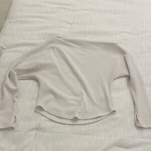 We The Free Textured White Off the Shoulder Top